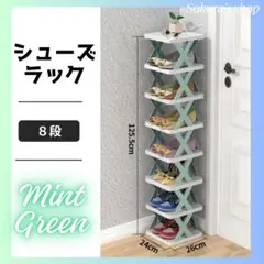 シューズラック　8段　靴棚　靴箱　整理整頓　新生活　収納　組立式　軽量