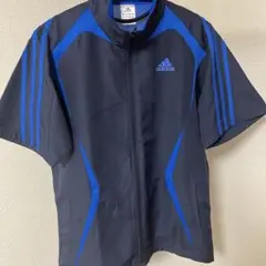 adidas トップス 黒/青