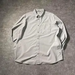 【SWISSTECH】シンプルシャツ　シャリシャツ　グレー　古着　ZBS2