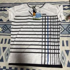 PACIFIC ストライプ Tシャツ M ホワイト/ネイビー