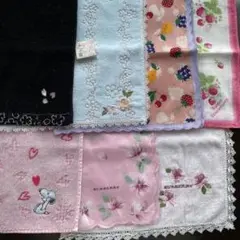 ハンカチ タオルハンカチ 桜＆フルーツ 7枚 アナスイ・バーバリーほか