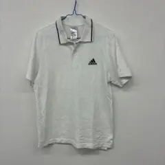 adidasアディダス　メンズ半袖ポロシャツ　　ホワイト　Ｌサイズ ラ17