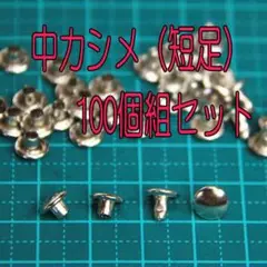 両面☆中カシメ☆100個組☆短足　20250811