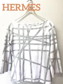 HERMES エルメス カットソー シャツ 馬車 ロゴライン XSサイズ 高級