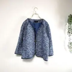 Talbots　タルボット　ジャケット　ブルー 五、七分袖　華やか　サイズ8