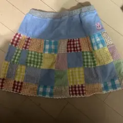 ミキハウス のホットビスケッツ カラフルパッチワークスカート 110cm