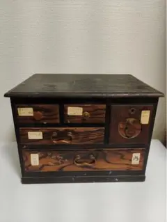 時代箪笥 木製 薬箱 引き出し 民芸家具 小物入れ 収納 古民具 骨董品 古道具