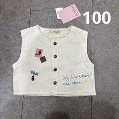 【新品】ai arai しまむらコラボ　刺繍付き　デニム生地ベスト