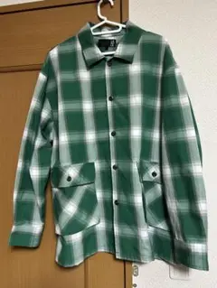 LAKELE グリーンチェックシャツ