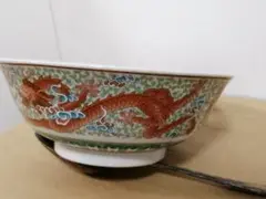 ドラゴン模様の茶碗 ラメーン碗 丼 どんぶり 3つの龍、竜 ドラゴン