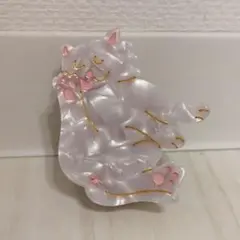 【正規品・未使用】ククシュゼット 白猫　ヘアクリップ
