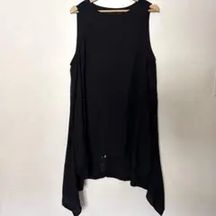 萌　もゆる　レディース　ノースリーブワンピース　背中穴あきメッシュ　黒