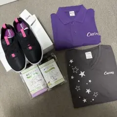 カーブス　Slip-on シューズ　ブラック/ピンク　 24cm Tシャツ 靴下