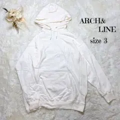 アーチアンドライン トレーナー パーカー 長袖 コットン【3】アイボリー 刺繍