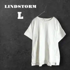 Tシャツ リブ シンプル カジュアル 白 ホワイト L