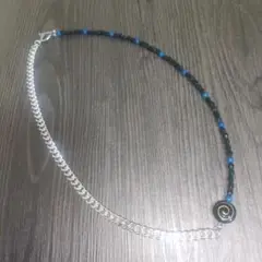 ビーズ×チェーンマンテル×ネックレス