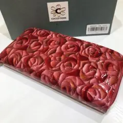 【新品】【美品】COCCO FIORE アフロディ−テラウントウォレットチェリー 新品】【美品】COCCO FIORE アフロディ−テラウントウォレット
