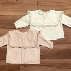 ママラク　ブラウス　シャツ　80㎝ ２枚セット