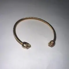 早いもの勝ち！ダブルスカル バングル 金色