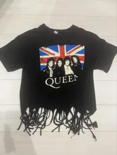 Queen フリンジTシャツ 黒