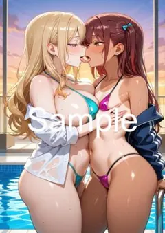 A4サイズアートポスター 1点もの 美女ポスター最高品質 D-ZG-５４