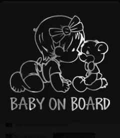 BABY ON BOARD BABY IN CAR カーステッカー