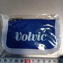 Volvic キーホルダー用ポーチ 青