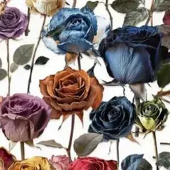 ステッカー　アンティークローズ　50枚　バラのシール　薔薇　コラージュ素材