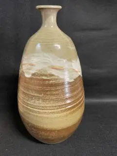 虫明焼 岡山県 花入 花瓶 一輪挿し 黒井慶雲 焼物 美品