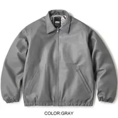 【FTC】LEATHER HARRINGTON JACKET　グレー　M　未使用