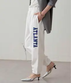 【新品タグ付】 Loungedress 定価13200円 ロゴスウェットパンツ