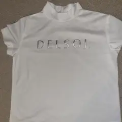 DELSOL ハイネック ホワイトシャツ