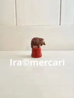ハリネズミ　お庭のフェーブ　フェーヴ　ミニチュア　陶器　フランス製