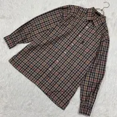 DAKS チェック柄シャツ ベージュ L オシャレ
