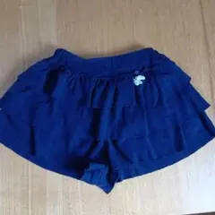 ネイビー フリルショートパンツ キュロット