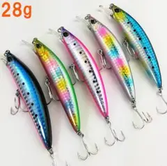 シンキングミノー28g 90mm 5個セット ヒラメ シーバスルアー