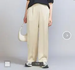 【新品タグ】　ユナイテッドアローズ　アイボリー　サテン　パンツ