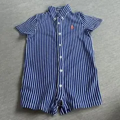 Ralph Lauren ストライプロンパース 18M