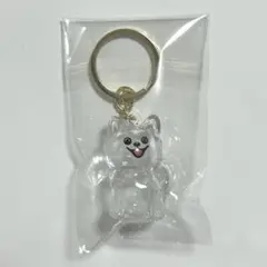 犬の毛だま キーホルダーポメラニアン