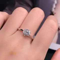 新 ダイア指輪 1.0ct リング モアサナイト PT950 プラチナ759