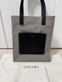 値下げ済❗️CULLNI レザーポケットキャンバストート　ブラック CULLNI ONLINE STORE / Leather Pocket Canvas Tote Bag
