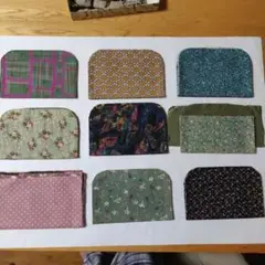 コットン製物入れ　完成品1 仕掛品7 布地2個分