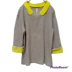 ELLE エル 【M 38】ニットソー カットソー レディース ボーダー 古着