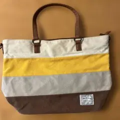 ストライプキャンバストートバッグ
