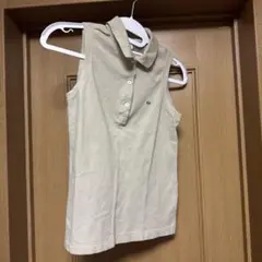LACOSTE ノースリーブポロシャツ 42 ベージュ