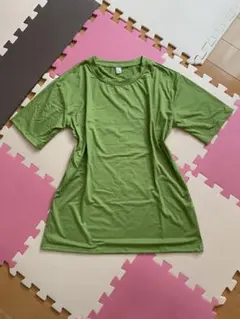 レディース　Tシャツ　シンプル　グリーン　Lサイズ