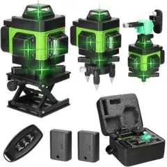 16ライングリーンレーザー墨出し器 リモコン付 スマホ操作 日本語取付(注