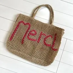 Jacksons ジャクソンズ●merci かごバッグ　ピンクPLSTプラステ
