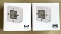 未開封 IKEA クロッキス 時計/温度計/アラームタイマー ホワイト2個　訳有