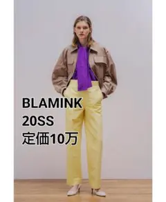 美品★20SS★BLAMINKコットンポリエステルシャツカラーブルゾン